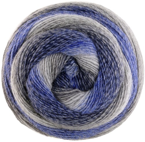Lana Grossa Gomitolo Versione 455 Jeans/Royal/Grey Blue/Light/Medium/Dark Grey/Black Blue