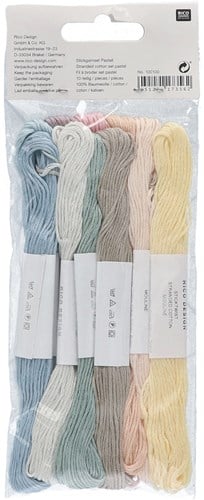 Rico Sticktwist Embroidery Floss Pack 8m 001 Pastel-3