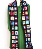 Crochet Pattern Basic Merino Granny Square Scarf-3
