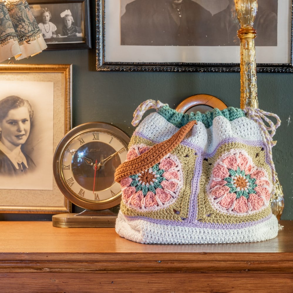 Crochet Pattern Granny's Project Bag 