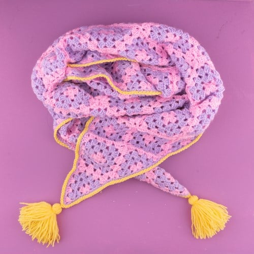 Granny’s Shawl Crochet Kit 013 Sunglow