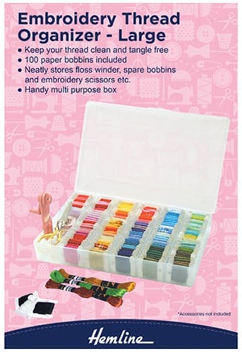 Hemline Storage Box for Embroidery Thread Large-2