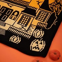 Haunted Hilltop Horror House Spooky Vintage Colorway Crochetkit - With Digital Pattern-2