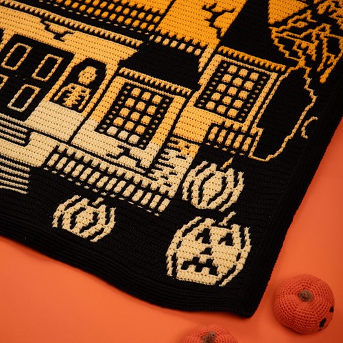 Haunted Hilltop Horror House Spooky Vintage Colorway Yarnkit - Without Pattern-2