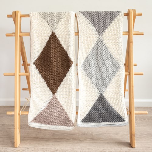 Yarn and Colors Harlequin Blanket Haakpakket 005 Clay