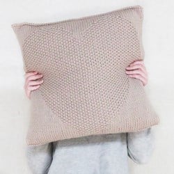 Knitting pattern heart pillow