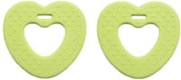 Go Handmade Heart Teething Rings 82 Light Green