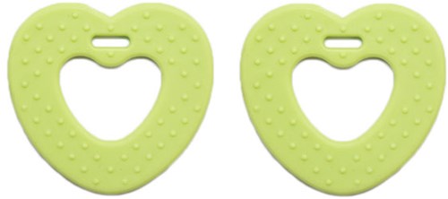 Go Handmade Heart Teething Rings 82 Light Green