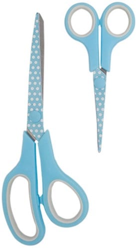 Hemline Set Fabric Scissors (21cm) & Embroidery Scissors (13.5cm) Blue