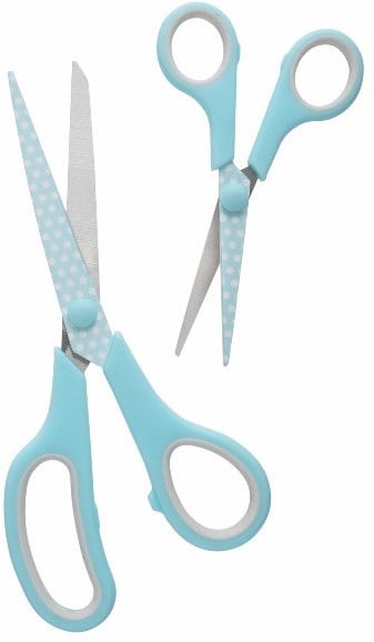 Hemline Set Fabric Scissors (21cm) & Embroidery Scissors (13.5cm) 