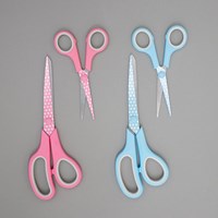 Hemline Set Fabric Scissors (21cm) & Embroidery Scissors (13.5cm) Blue-3