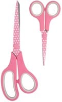 Hemline Set Fabric Scissors (21cm) & Embroidery Scissors (13.5cm) Pink