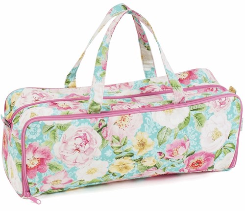 Knitting Bag with Knitting Needle Holder Rose Blossom