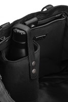 MUUD Hiba Black -  Handgemaakt leren shopper met opbergvakken 27x29cm detail b0