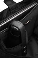 MUUD Hiba Black -  Handgemaakt leren shopper met opbergvakken 27x29cm detail b