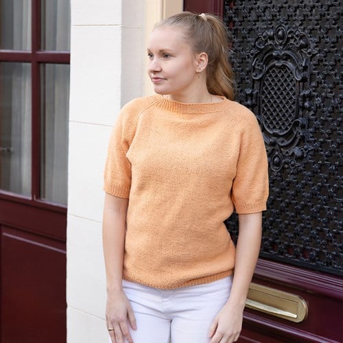 Knitting Kit Summer Top with Round Neckline-2