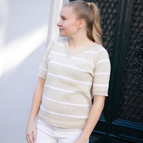 Knitting Kit Summer Top with V-Neck