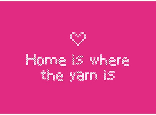 Yarnplaza Postcard - Home is where the yarn is