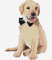 Embroidery Pattern Golden Retriever - Yarnplaza.com