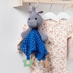 Hippopotamus Cuddle Cloth – Go Handmade Sensory Kit Yarn and Crochet Kit