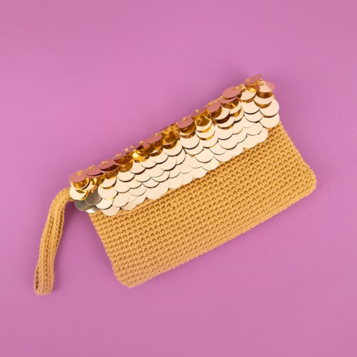 Pailletten Clutch Clutch Crochet Kit