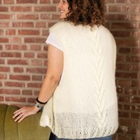 Knitting Pattern Short Cardigan Without Sleeves Elegant