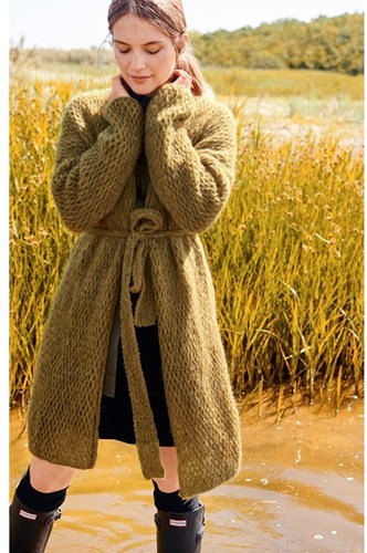 Nuvoletta Coat with Belt Knitting Kit 2 Beige 36/40-2