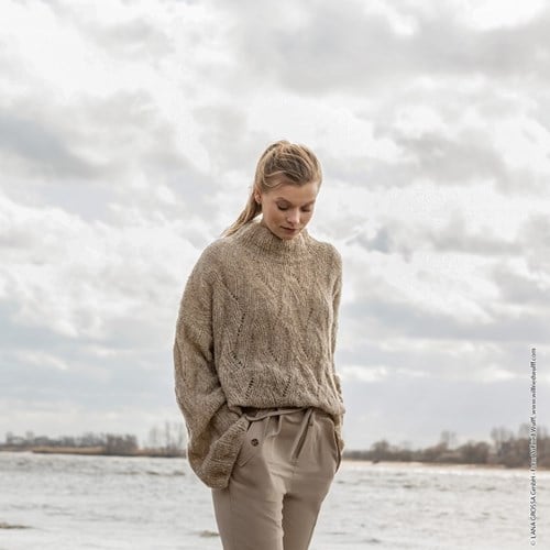 Nuvoletta Sweater Knitting Kit 2 Dark grey-2