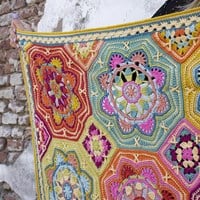 Persian Tiles Janie Crow Eastern Jewels Blanket Crochet Kit-3