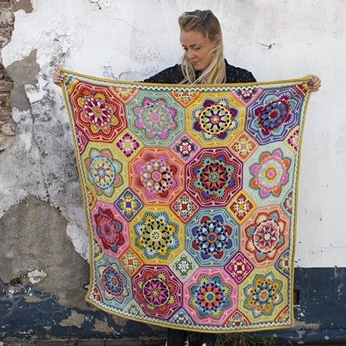 Persian Tiles Janie Crow Eastern Jewels Blanket Crochet Kit-2