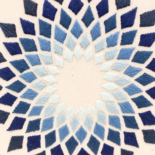 Kaleidoscope Embroidery Kit Blue-3