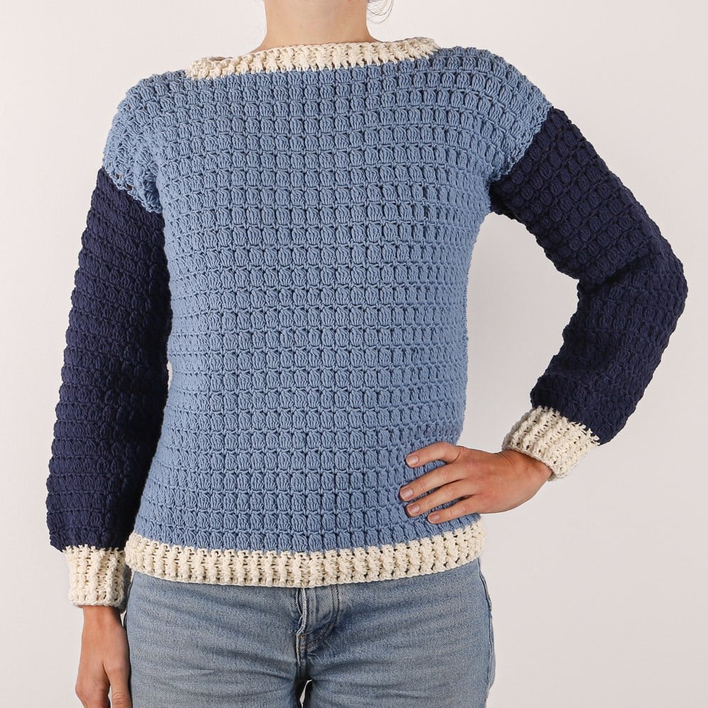 Yarn and Colors Colorblock Sweater Crochet pattern