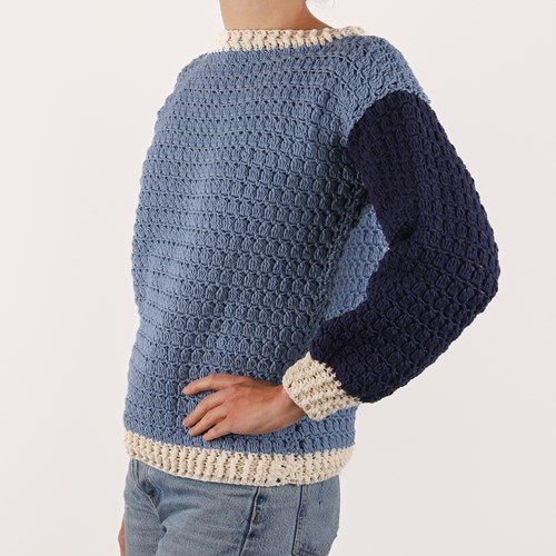 Colorblock Sweater S 061 Crochet Kit-3