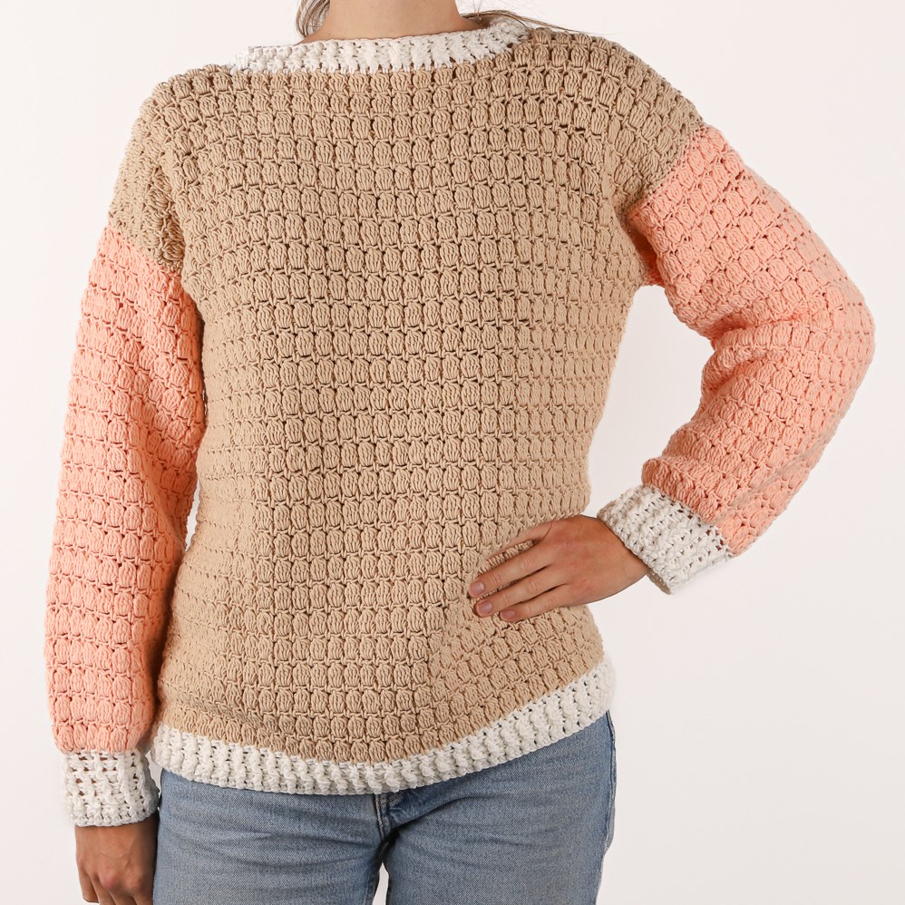 Colorblock sweater deals