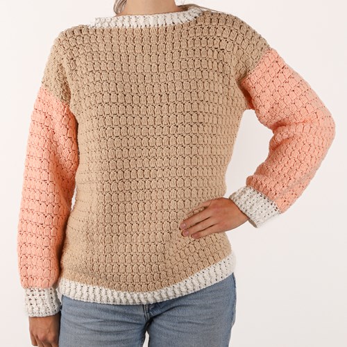 Yarn and Colors Colorblock Sweater Crochet pattern