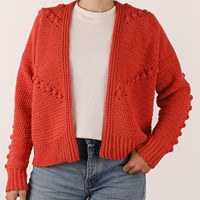 Brick Cardigan L 023 Crochet Kit