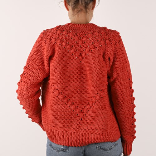 Brick Cardigan L 023 Crochet Kit-3