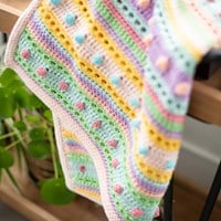 Striped Dot Baby Deken Haakpakket