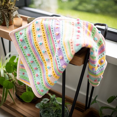 Striped Dot Baby Blanket Crochet Kit-2