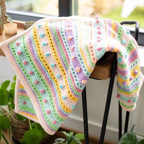 Striped Dot Baby Deken Haakpakket