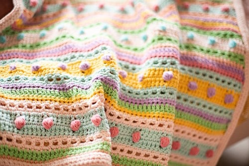 Striped Dot Baby Deken Haakpakket