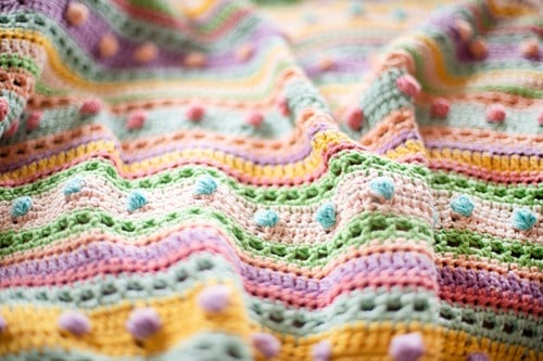 Striped Dot Baby Deken Haakpakket