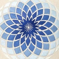 Circle Open Embroidery Kit Blue