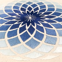 Circle Open Embroidery Kit Blue-2