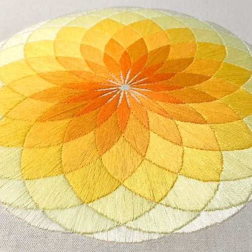 Circle Embroidery Kit Yellow-2