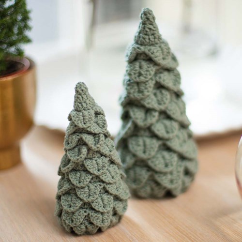 Mixed Up Christmas Trees Crochet Kit 030 Britt - Olive Green-2