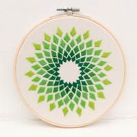 Kaleidoscope Embroidery Kit Green