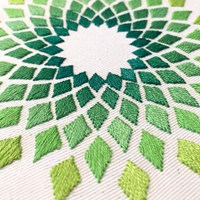 Kaleidoscope Embroidery Kit Green-3