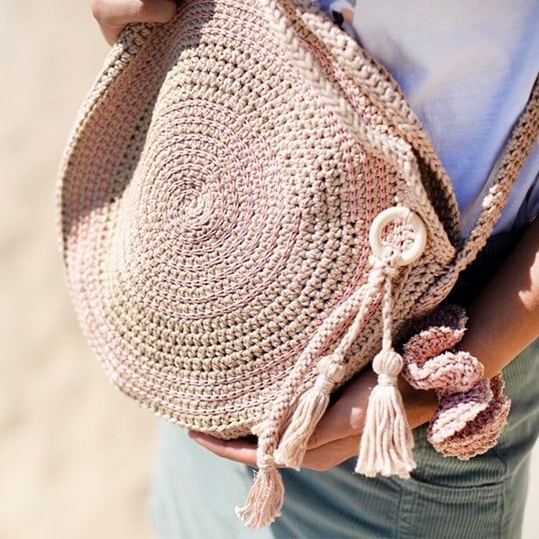 Crochet Pattern Round Bag with Bag Charm 