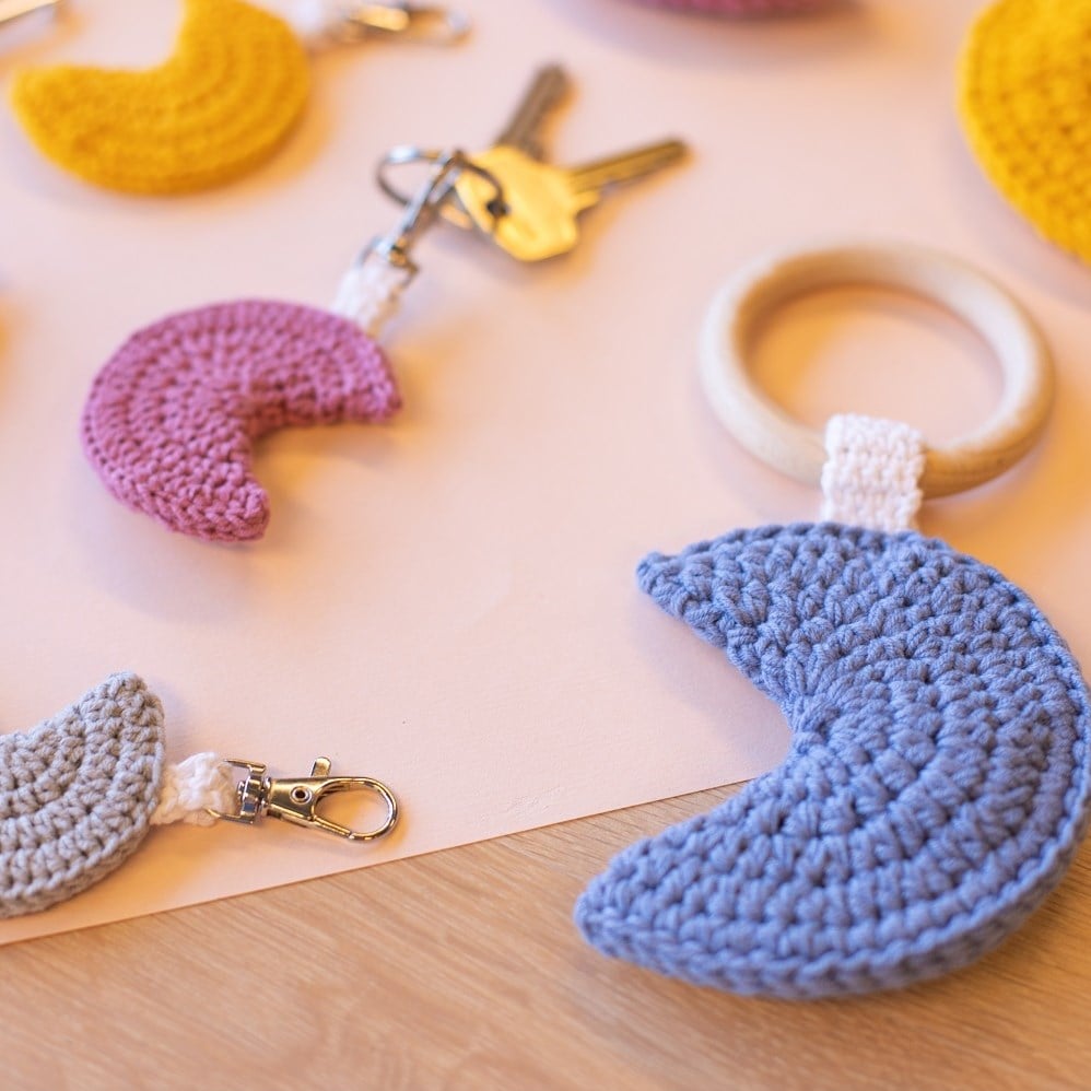 Crochet Pattern Teething Ring - Rattle - Keychain Moon 